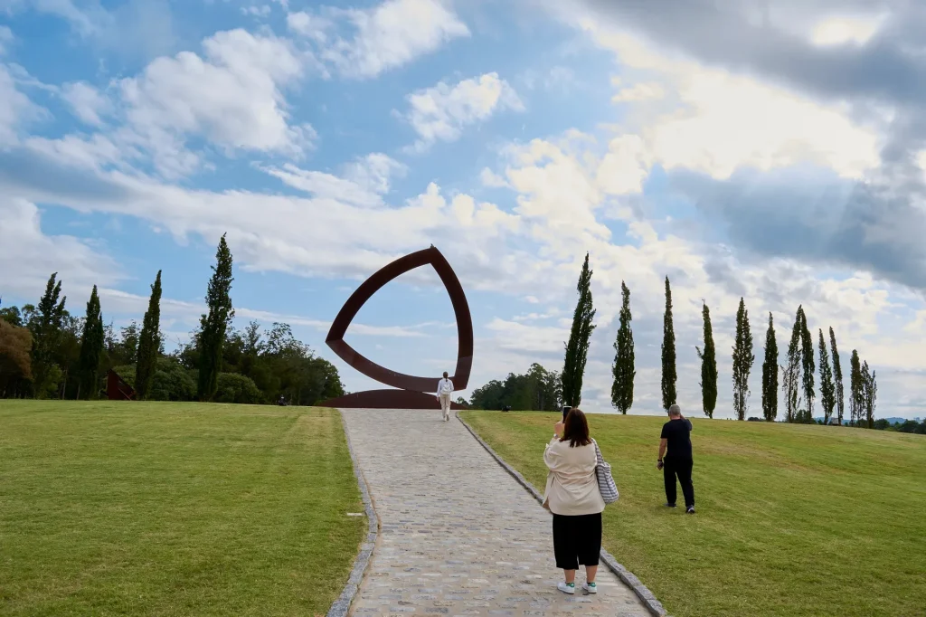 Outdoor sculpture at MACA sculpture park in Manantiales near Punta del Este