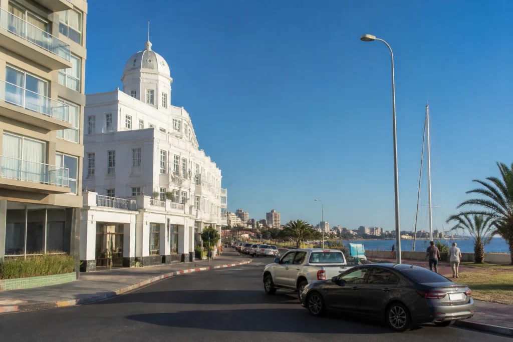 Central Punta del Este streets near Hotel Playa Brava and the Peninsula coast