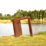 Outdoor sculptures in the landscaped grounds of Fundación Pablo Atchugarry near Punta del Este