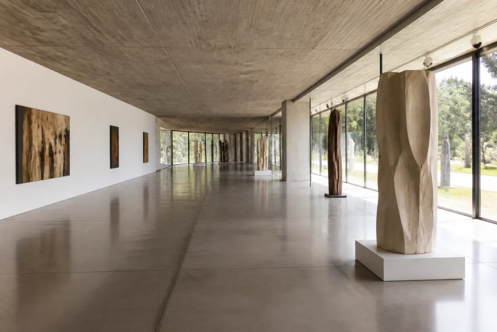 Interior exhibition gallery at MACA near Punta del Este