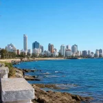 Coastal view across the Punta del Este Peninsula