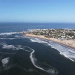 Atlantic coastline and village at José Ignacio, Uruguay