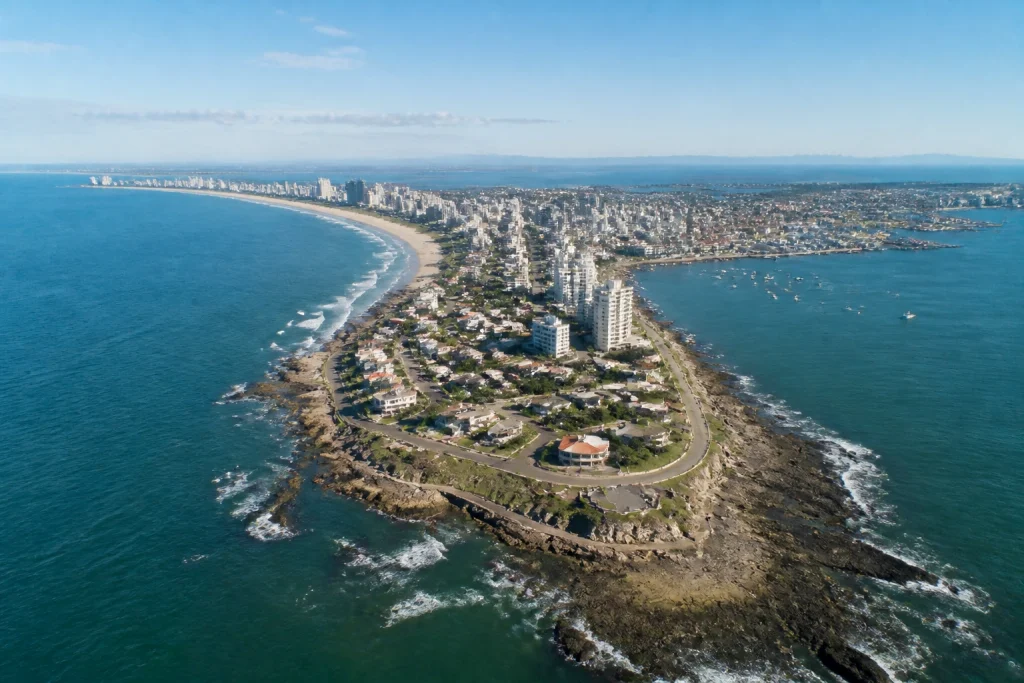 Coastal view of Punta del Este Peninsula