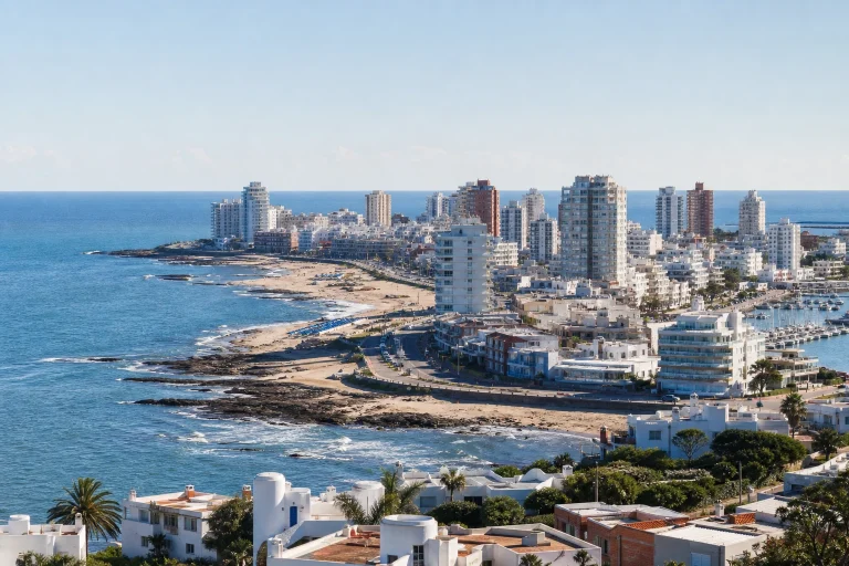 Daytime view of Punta del Este Peninsula and its coastline