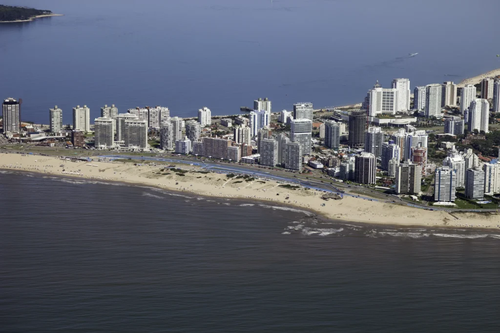 Sandy shoreline at Playa Brava in Punta del Este
