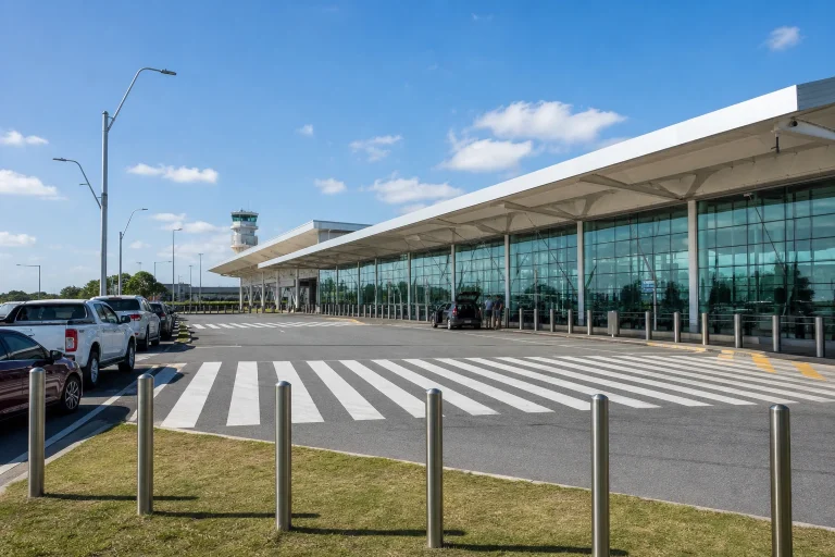 Exterior of Punta del Este Airport at Laguna del Sauce