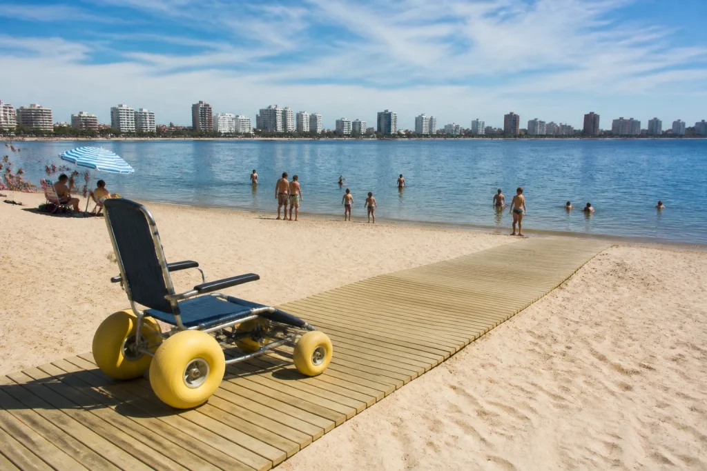 Accessible beach equipment and matting at Playa Mansa Parada 8