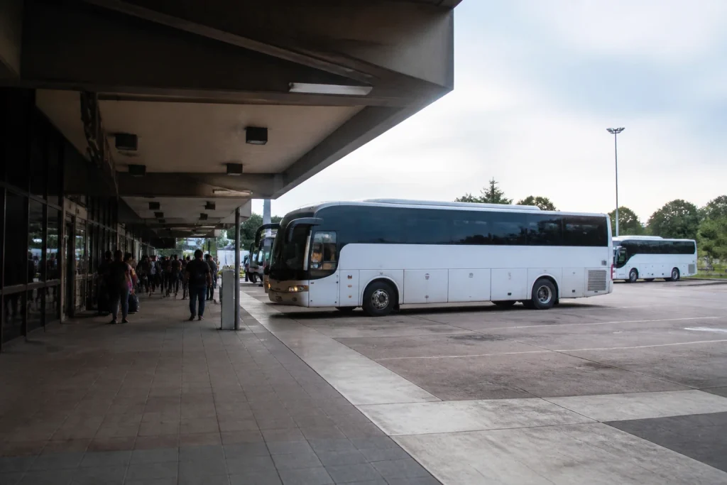 Intercity coach at Punta del Este Bus Terminal