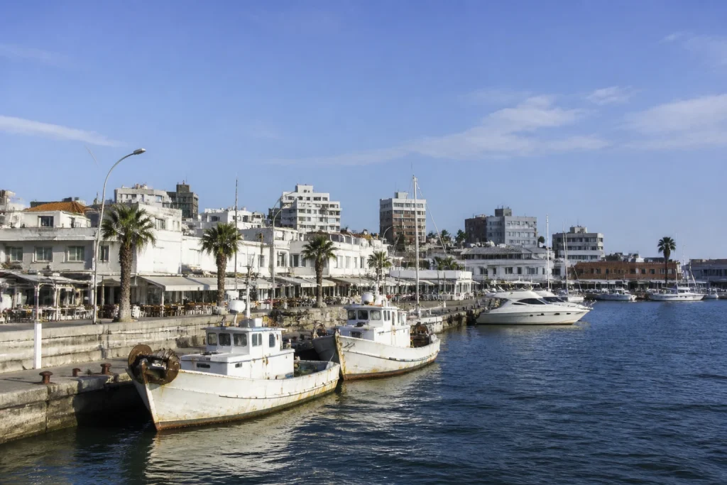 Boats and waterfront promenade at the port of Punta del Este