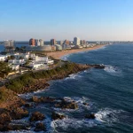 Coastline and waterfront around the Punta del Este Peninsula