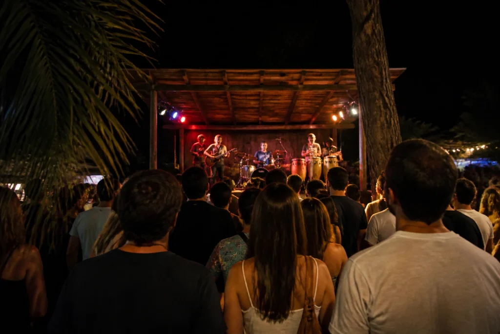 Crowd at a live music event in Punta del Este