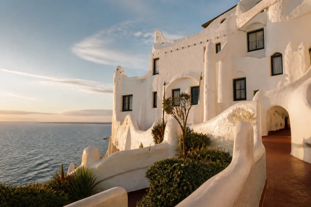 Casapueblo's white sculptural architecture at Punta Ballena.