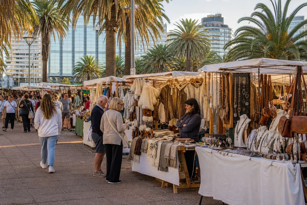 Artisan stalls at Plaza Artigas in Punta del Este