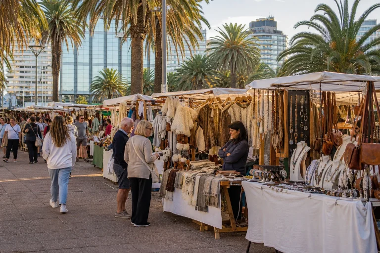 Artisan stalls at Plaza Artigas in Punta del Este