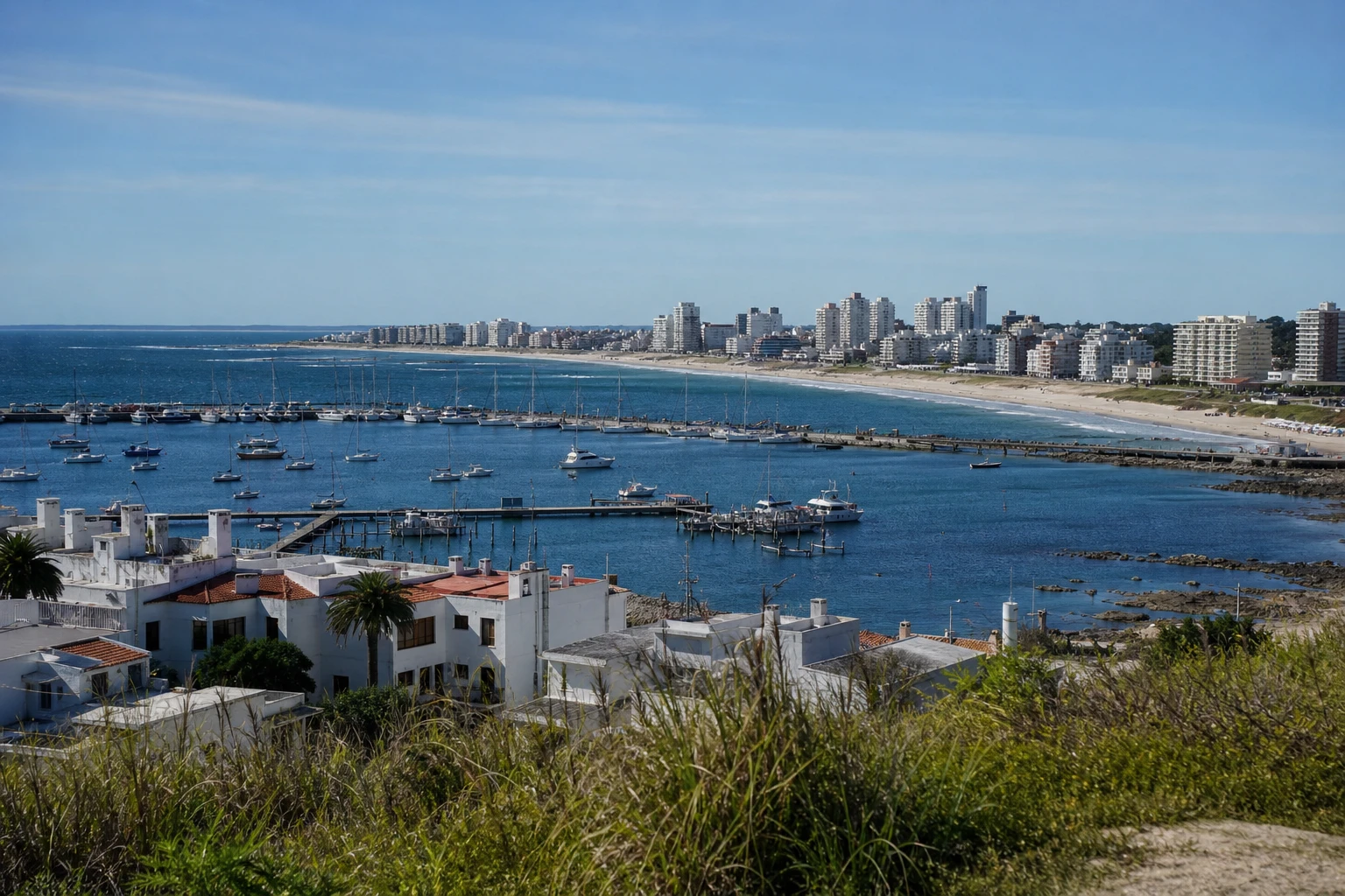 Punta del Este Port and peninsula in Uruguay