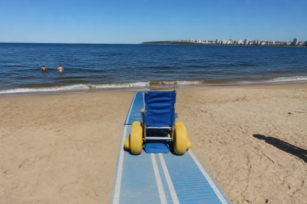 Accessible beach equipment at Playa Accesible on Playa Mansa