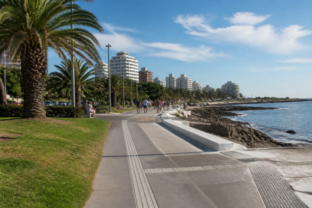 Accessible pedestrian path at Paseo de las Américas in Punta del Este