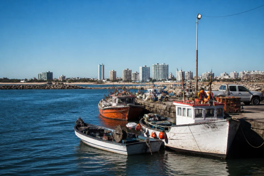Fishing boats at Punta del Este Port on the peninsula