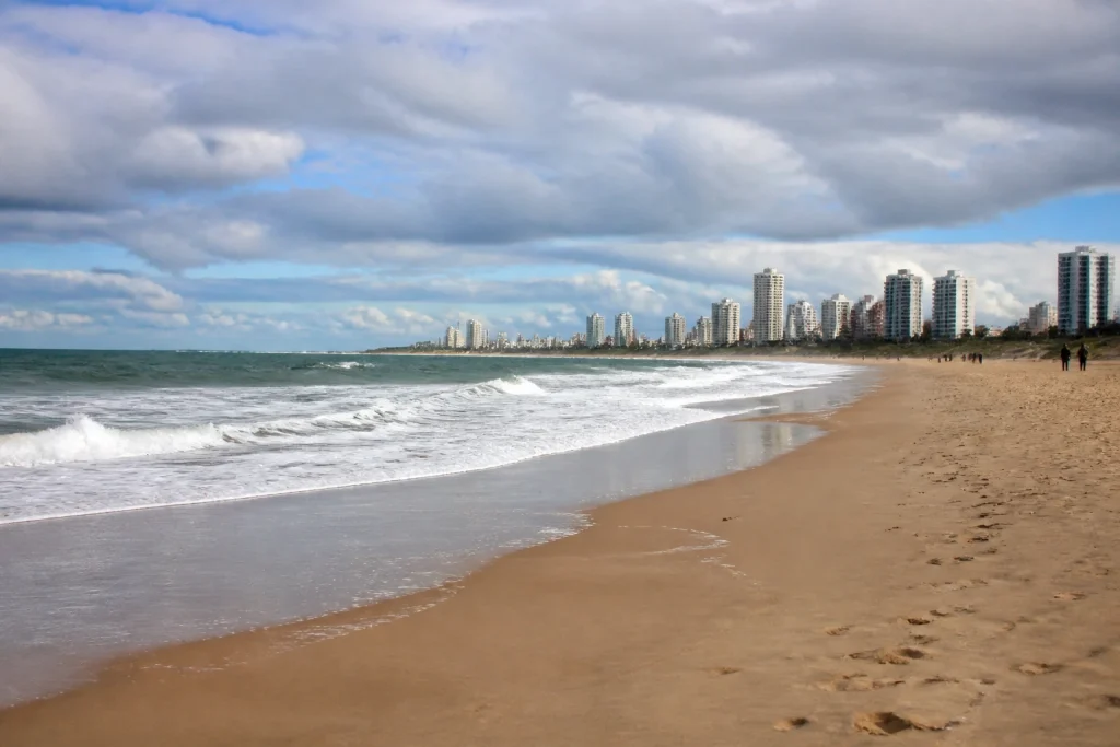 Changeable spring weather along Playa Brava in Punta del Este