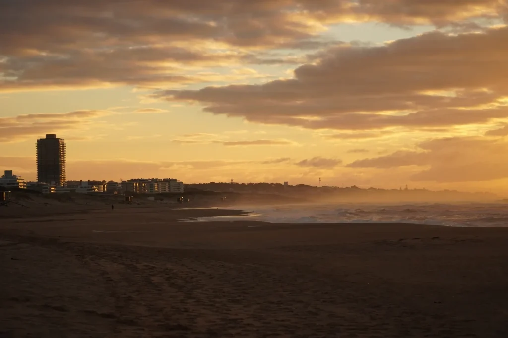 Late-afternoon view of the Punta del Este coastline