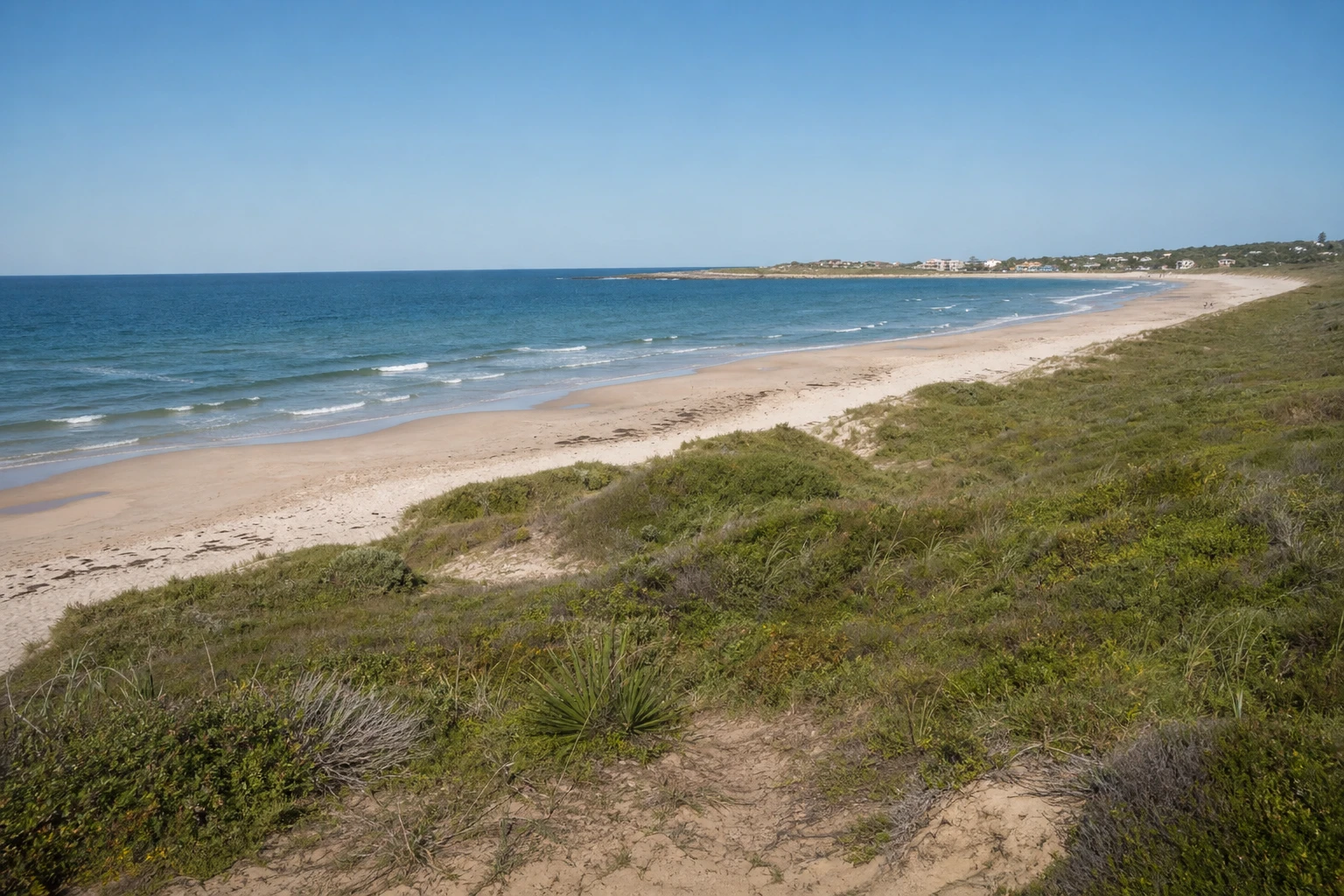 Natural shoreline at Playa Portezuelo near Solanas, Punta del Este